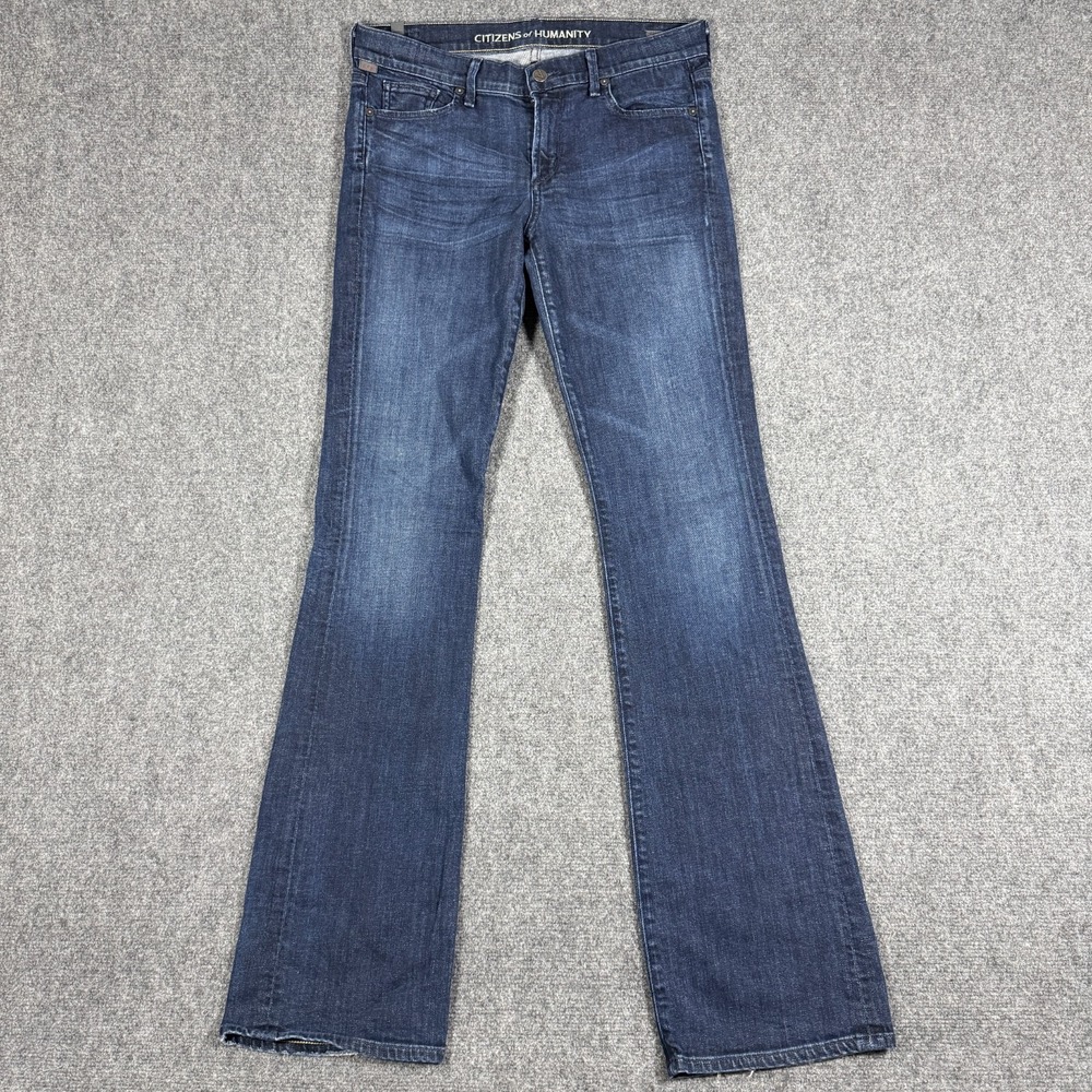 Citizens of Humanity Jeans Dark Wash Blue Boot Cut Low Rise Kelly Stretch 30x36
